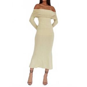 NEW ONE AND ONLY COLLECTIVE elizabeth dress in beige